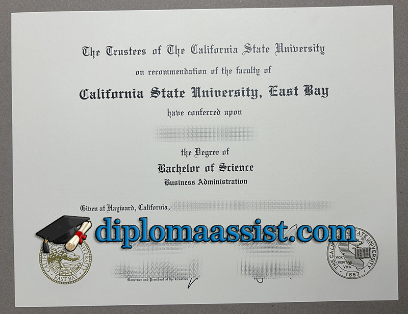 Buy California State University East Bay diploma