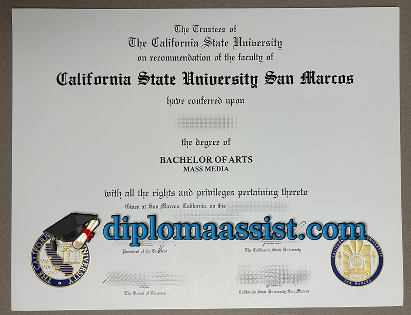 Cal State San Marcos diploma