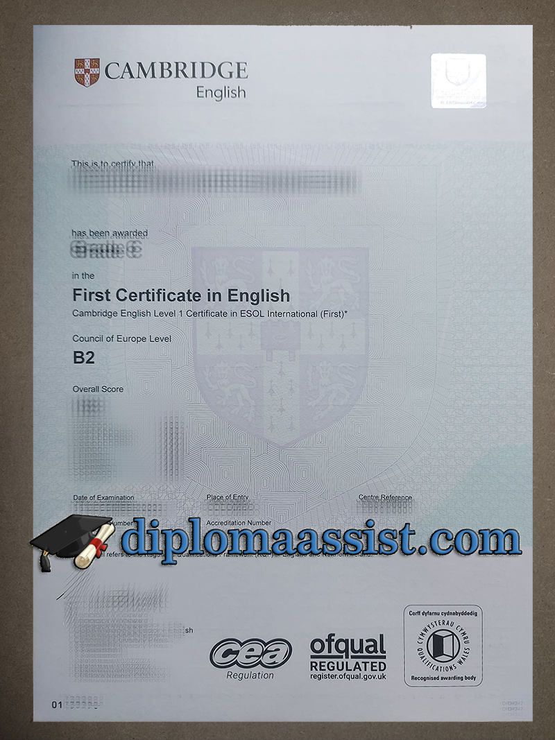 Cambridge English Level 1 certificate