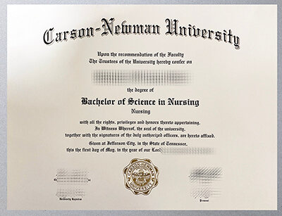 Carson-Newman University diploma
