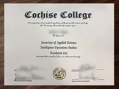 fake Cochise College diploma