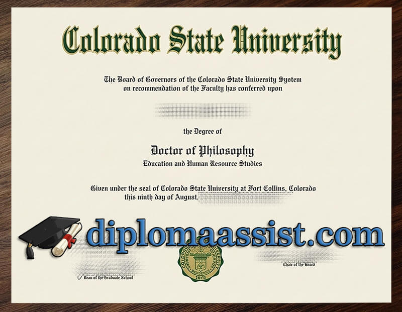 Colorado State University diploma online