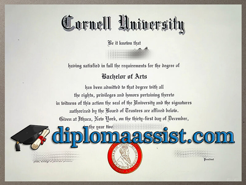 Buy Cornell University diploma online