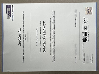 get EAL Level 3 Certificate