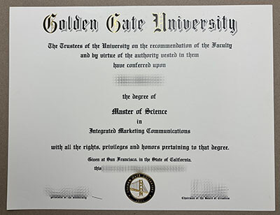 make Golden Gate University diploma