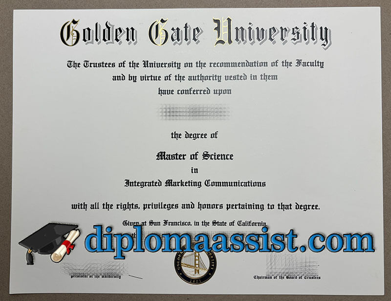 get Golden Gate University diploma