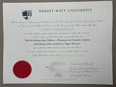 make Heriot Watt University diploma