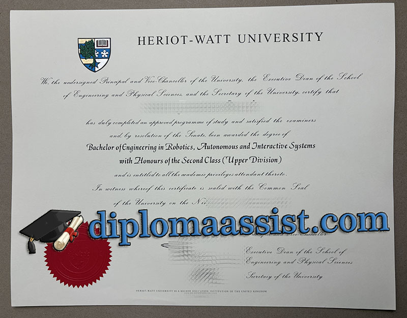 get Heriot Watt University diploma