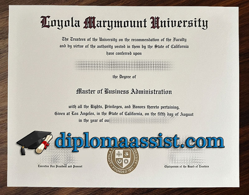 get Loyola Marymount University diploma