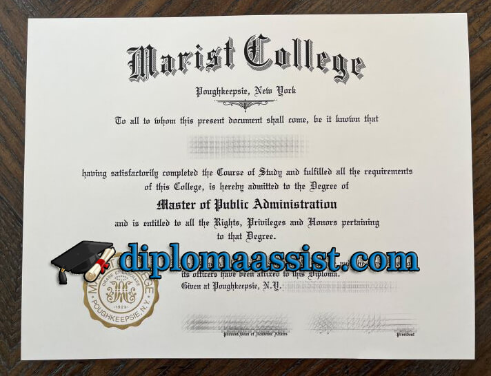 Buy Marist College diploma
