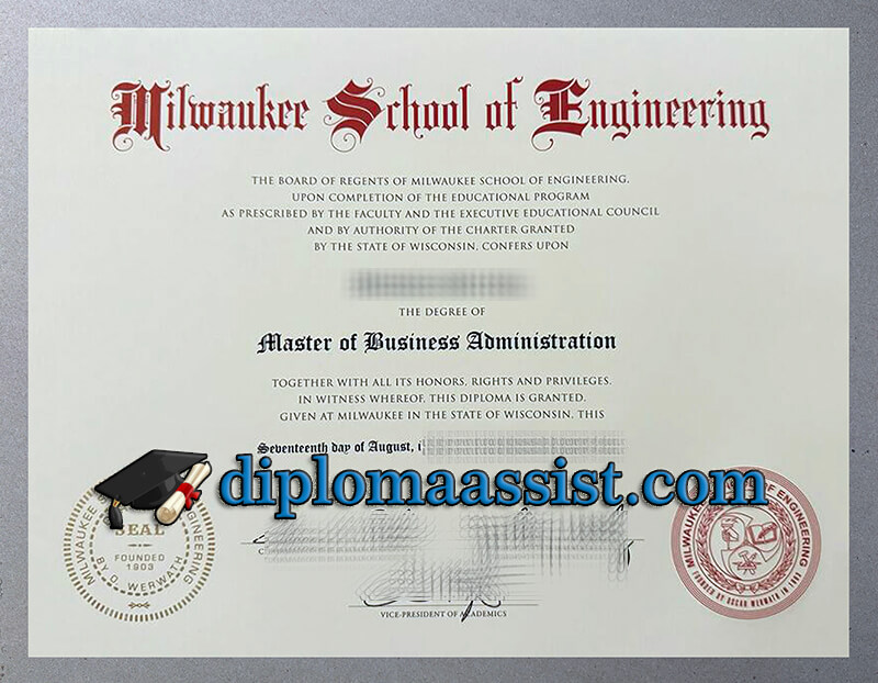 Milwaukee School of Engineering diploma