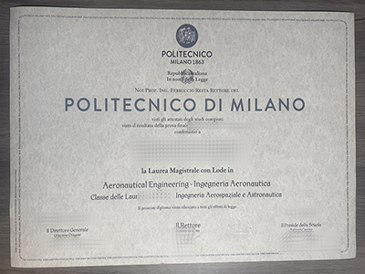 Politecnico Di Milano certificate
