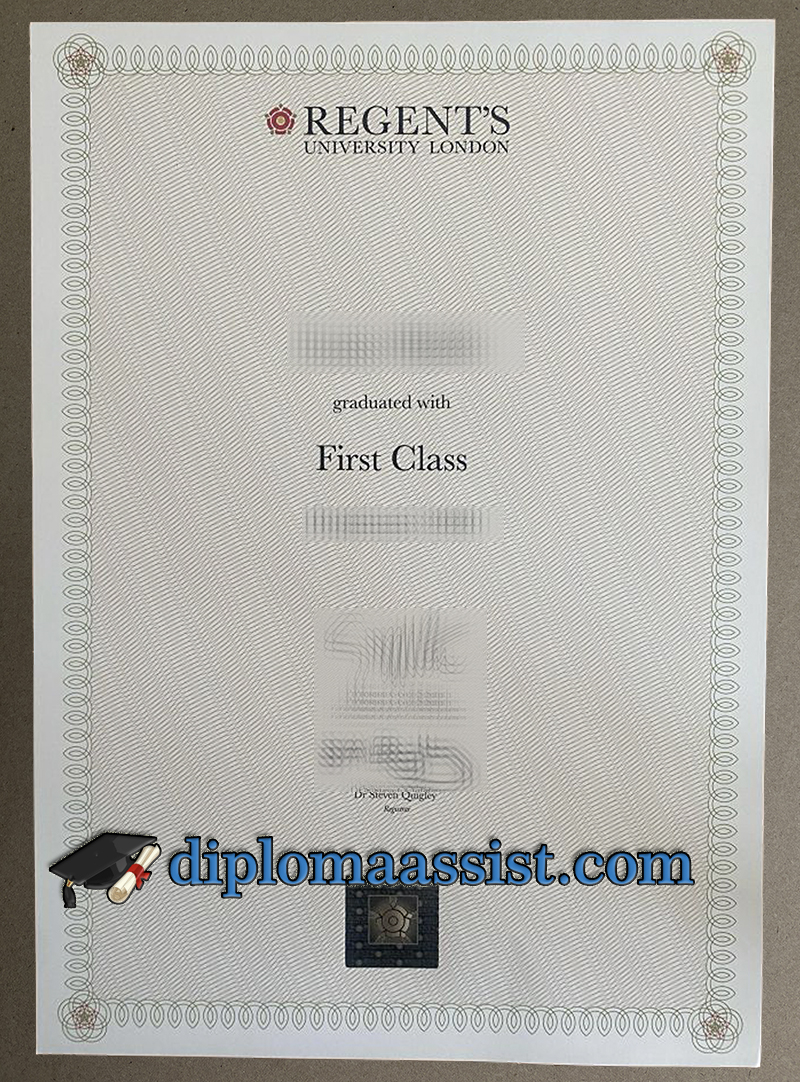 Make Regent's University London diploma