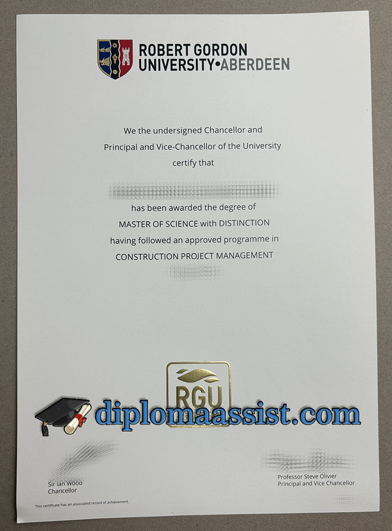Robert Gordon University diploma