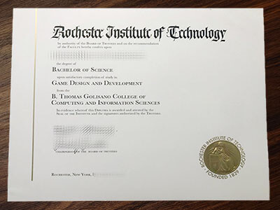 Rochester Institute of Technology certificate