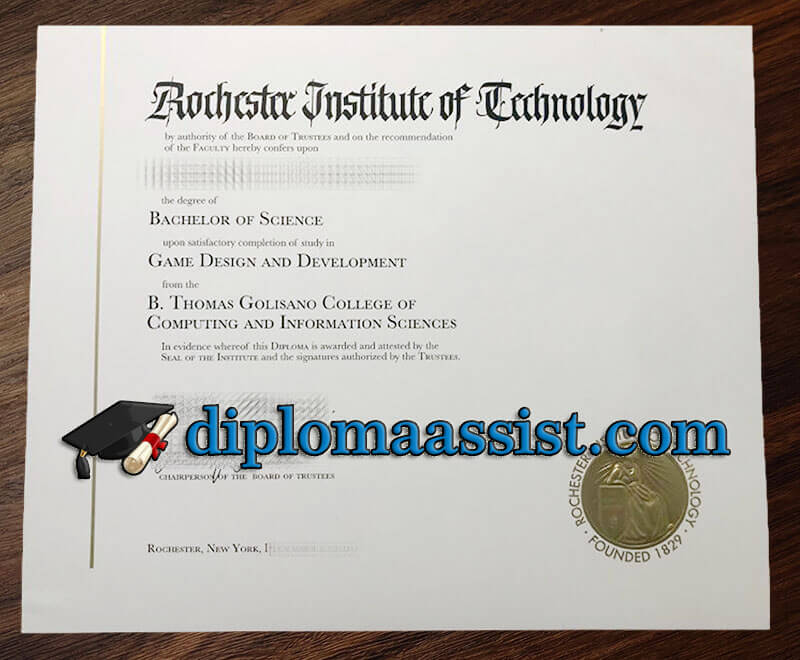 Rochester Institute of Technology diploma