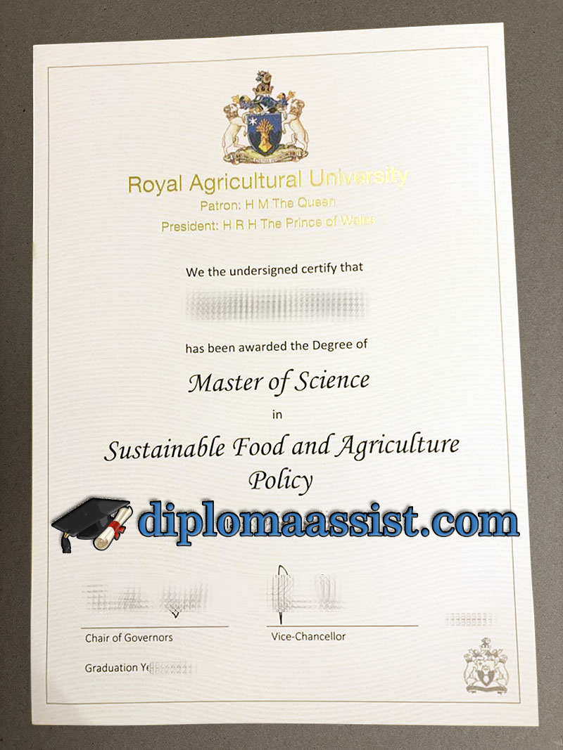 get Royal Agricultural University certificate online