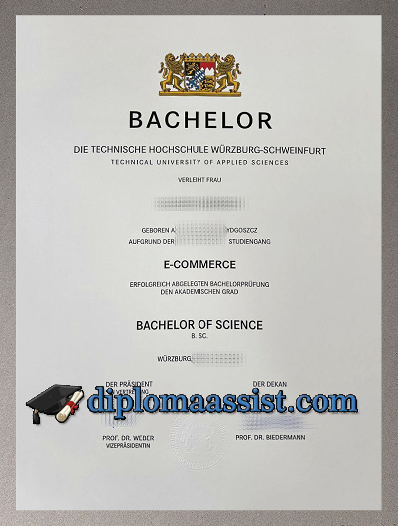 Technische Hochschule Würzburg-Schweinfurt Urkunde