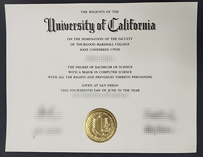 University of California San Diego diploma