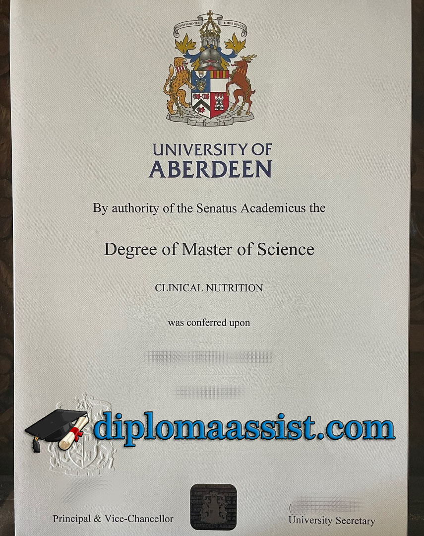 Where to order University of Aberdeen diploma