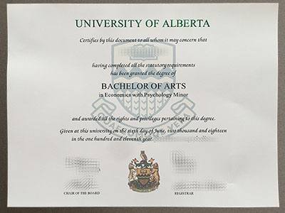 Order University of Alberta diploma
