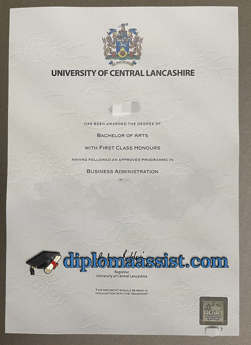 get University of Central Lancashire diploma