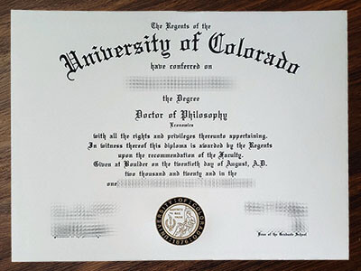 order University of Colorado diploma