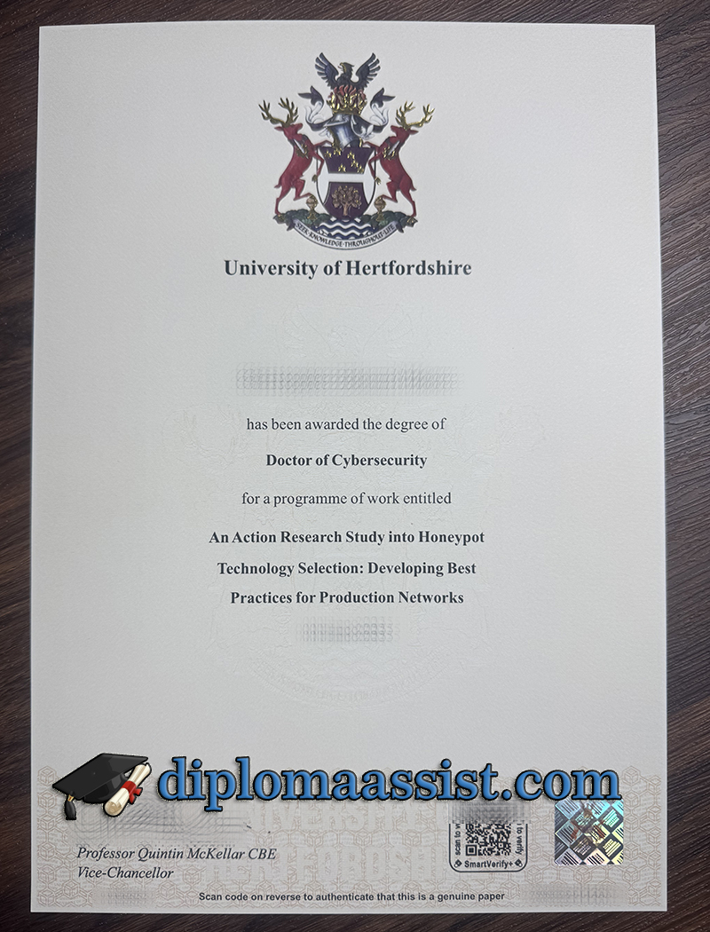 Order University of Hertfordshire diploma
