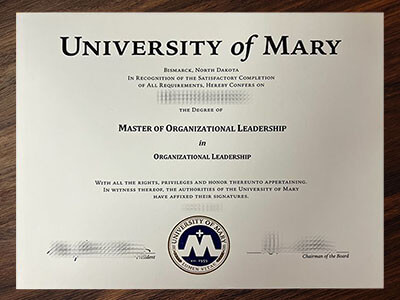 get University of Mary diploma