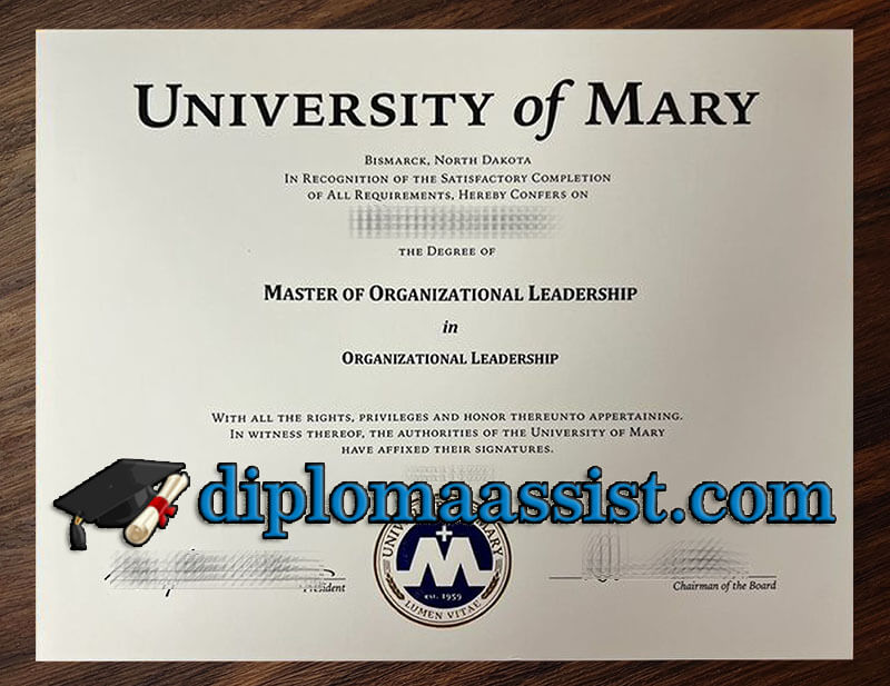 get University of Mary diploma