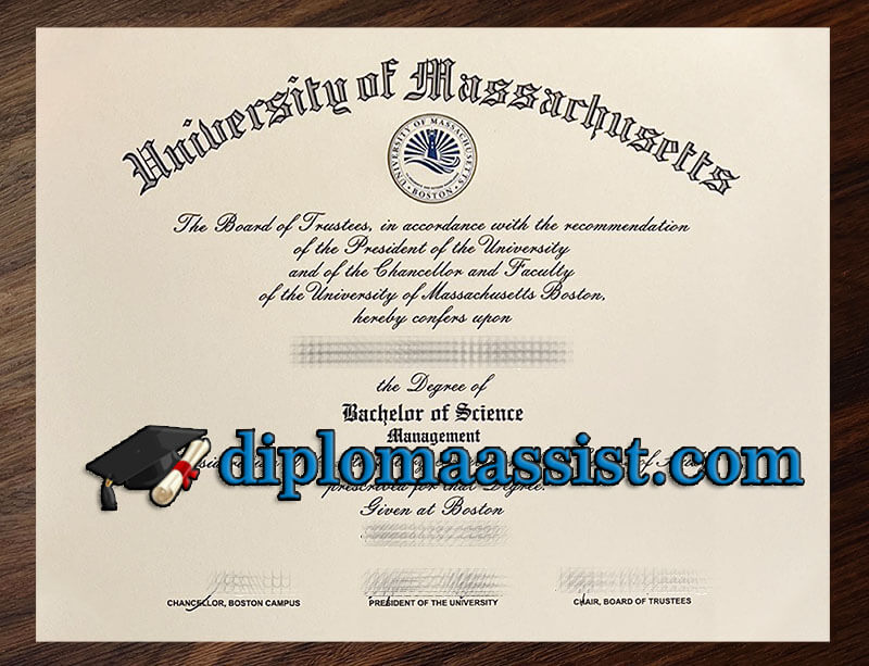 buy University of Massachusetts Boston diploma