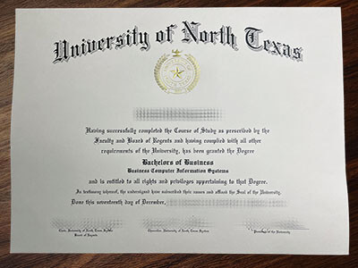 University of North Texas diploma