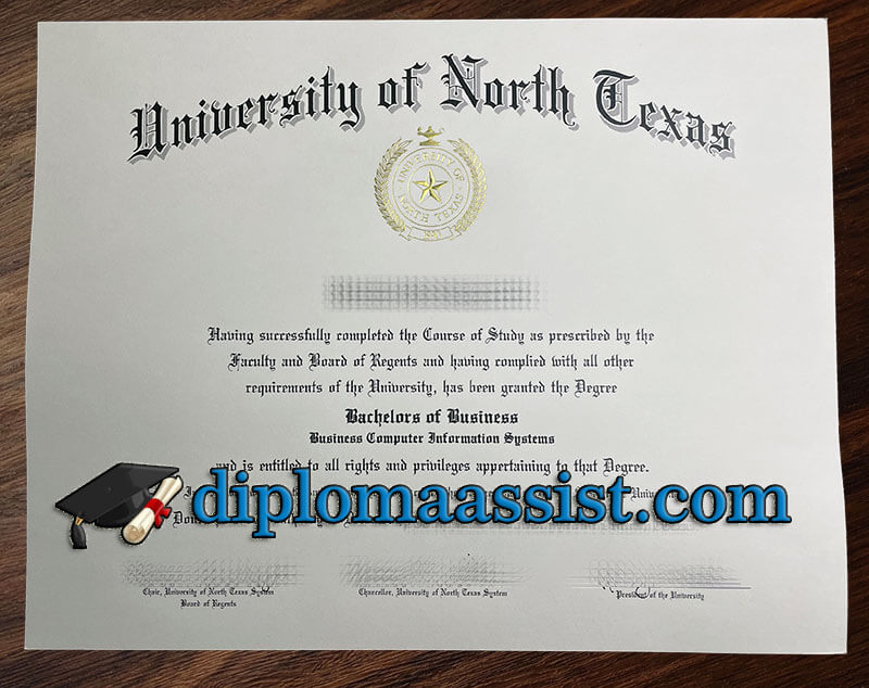 Buy University of North Texas diploma