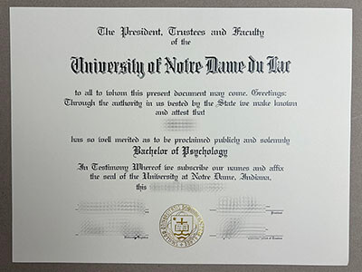 Make University of Notre Dame diploma