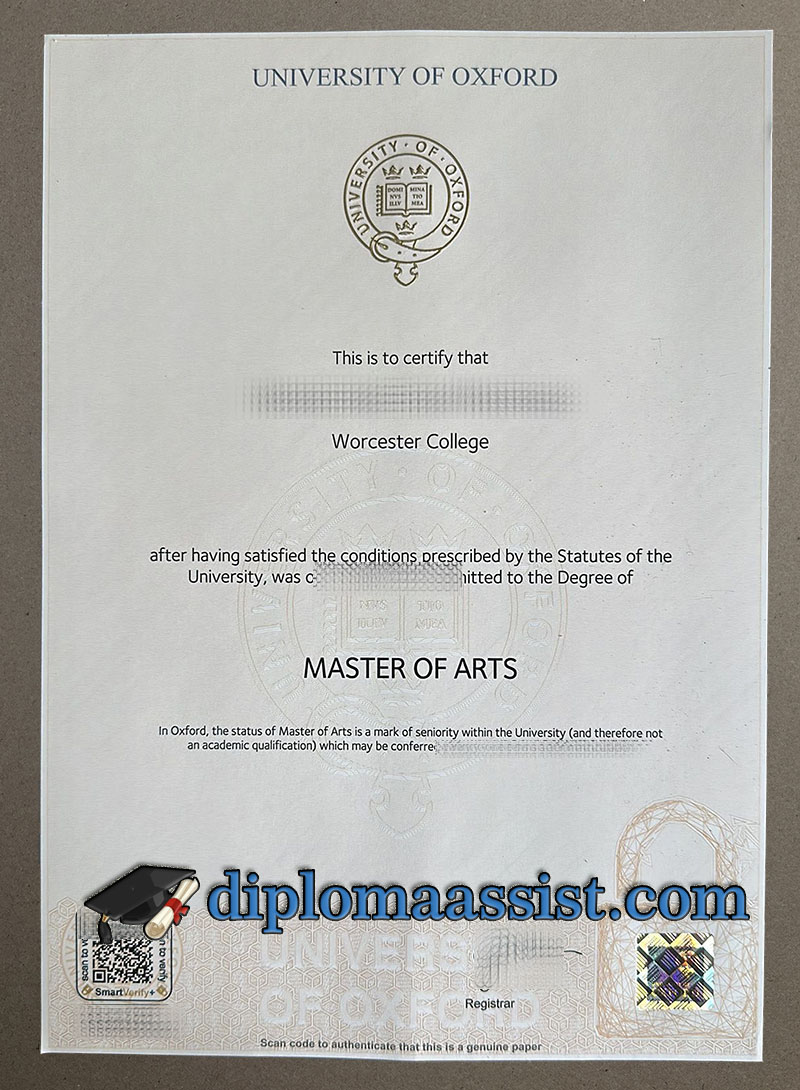 University of Oxford diploma