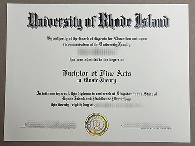 fake University of Rhode Island diploma