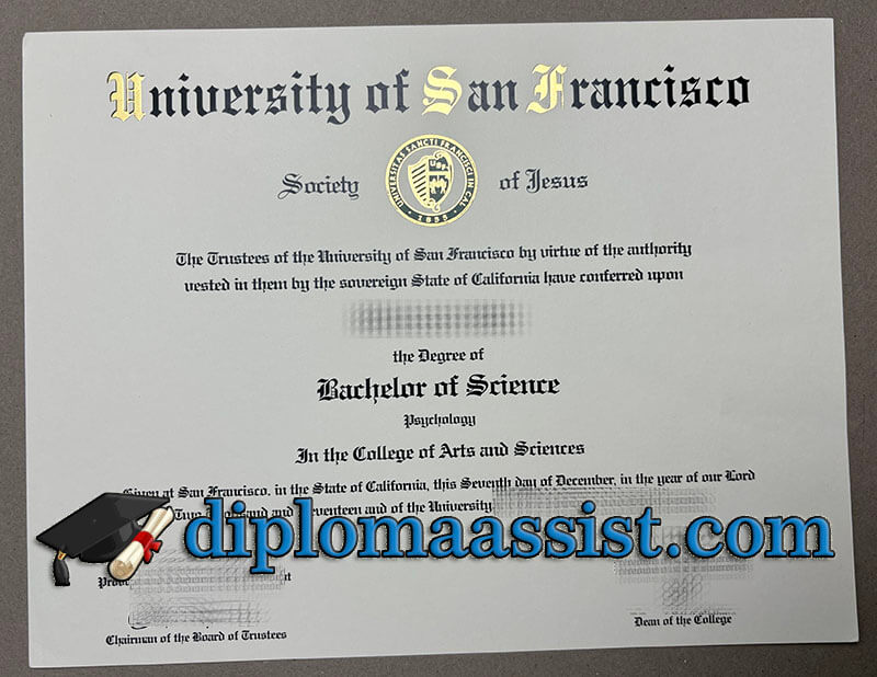 Buy University of San Francisco diploma