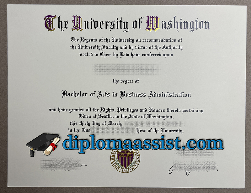 University of Washington diploma