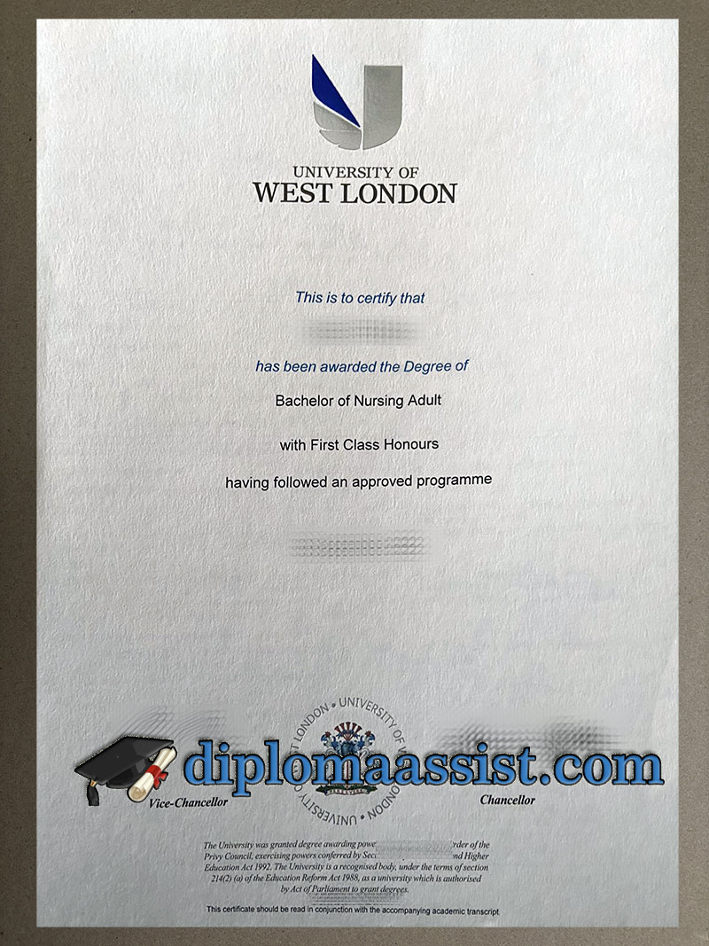 University of West London diploma