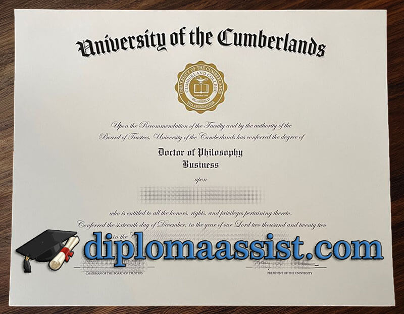 Make University of the Cumberlands diploma