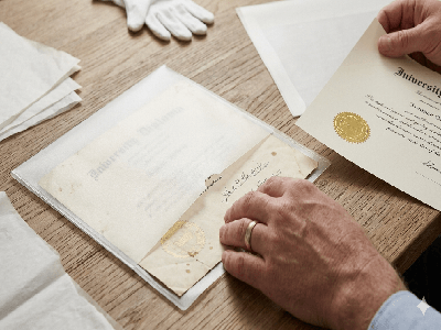 A high-quality realistic diploma replica in a professional wooden frame.