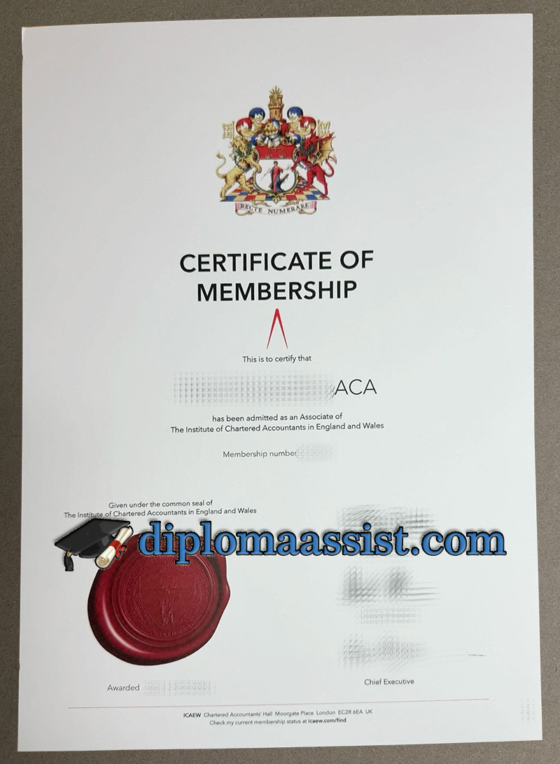 Institute of Chartered Accountants in England and Wales Certificate