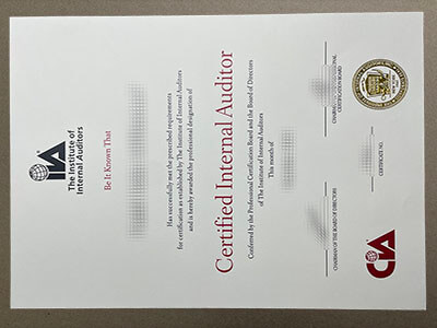 Certified Internal Auditor Certificate