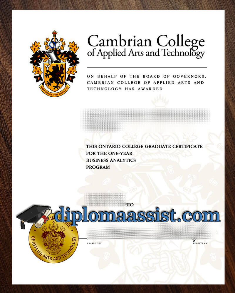 Where to get Cambrian College diploma?