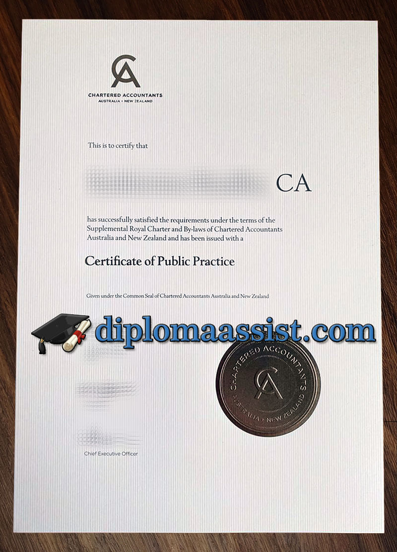 CA ANZ certificate
