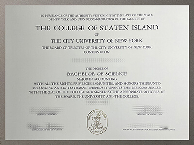 buy College of Staten Island diploma