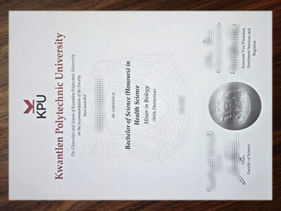 order Kwantlen Polytechnic University diploma