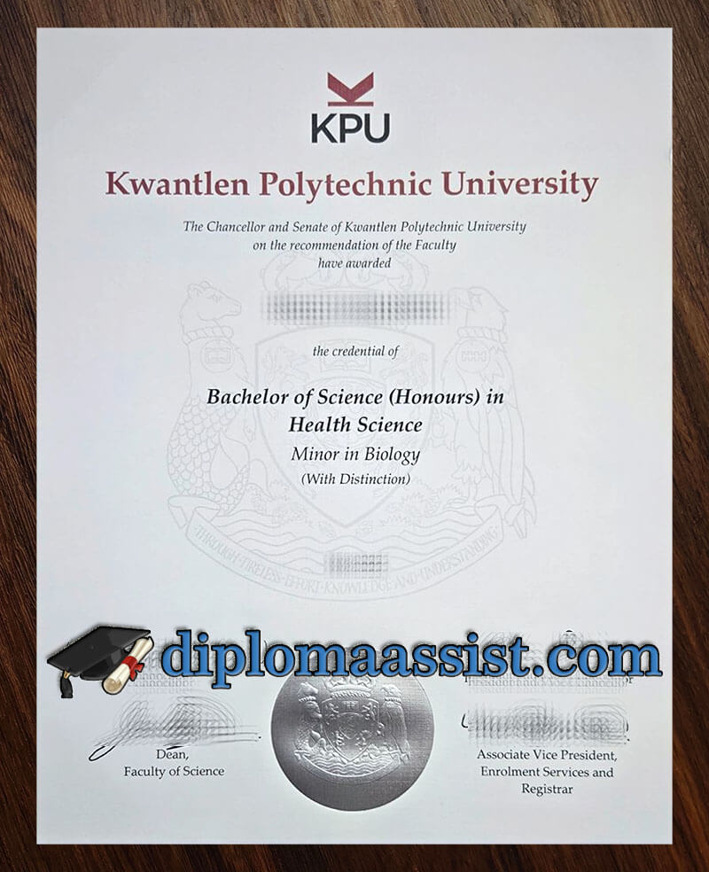 order Kwantlen Polytechnic University diploma