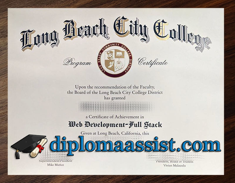Buy Long Beach City College diploma