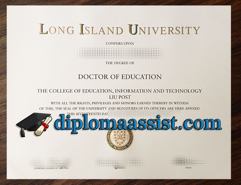 Long Island University diploma
